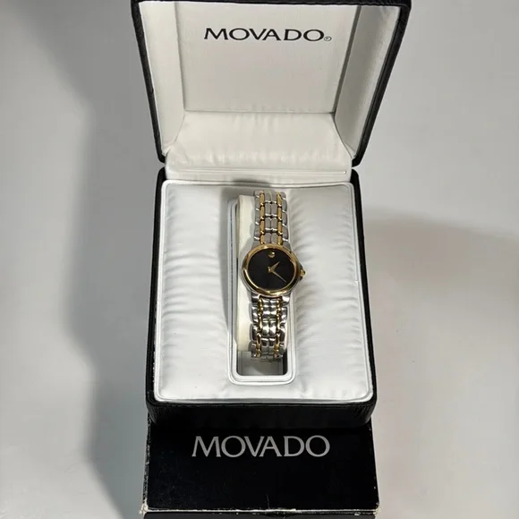 Movado Museum Ladies Two Tone Watch-Vintage - Picture 1 of 12